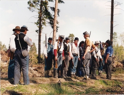 German campaigners int he Hunsrueck, 1990