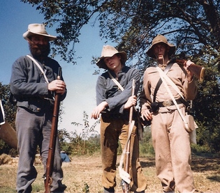 Wearing signature butternut CSA uniform with German reenacting pards